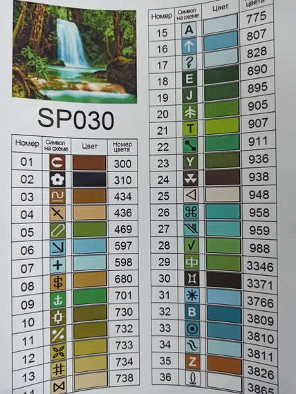 Алмазная мозаика Водопад 40х50 см ColorArt SP030 | Зображення 3
