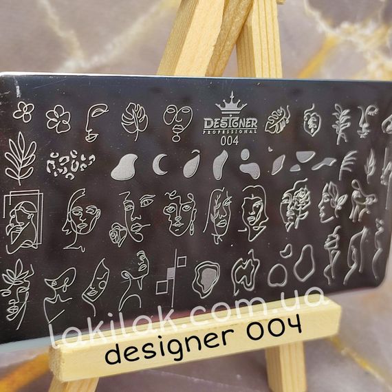 Пластина 004 для стемпінгу Designer Professional (12х6см)