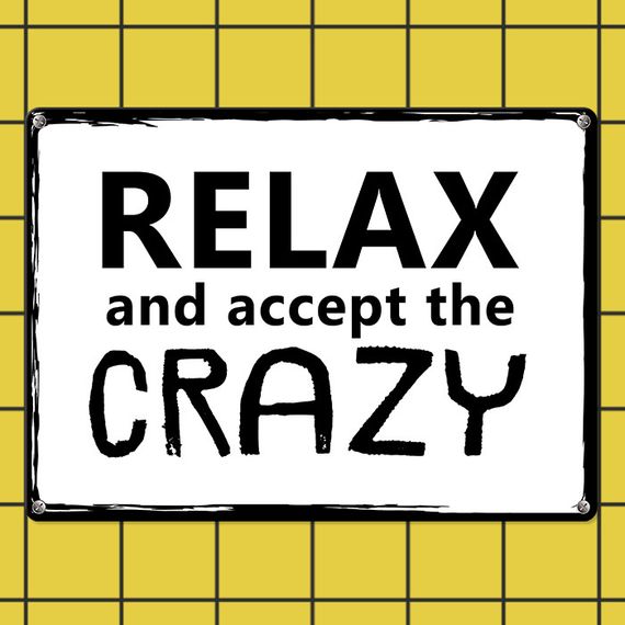 Металева табличка Relax and accept the crazy 26х18,5 см (MET_20J020_WH)