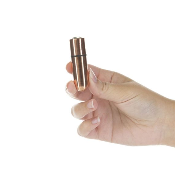 Вибропуля PowerBullet First-Class Bullet 2.5″ with Key Chain Pouch, Rose Gold, 9 режимов вибрации, Розовое | Зображення 4