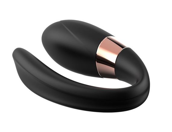 Вибромассажер для пар с пультом ДУ - Boss Series V-Vibe Black USB 7 Function, BS6200003 sexstyle | Зображення 2