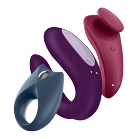 Набор Partner Box 3 (смарт-вибратор для пар + вибратор в трусики + виброкольцо) Satisfyer (Германия) Sex Aura