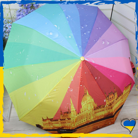 Парасолька жіноча напівавтомат Будапешт Парасолька антивітер