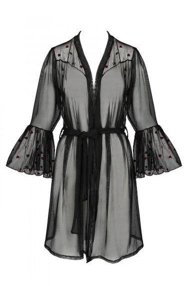 Повітряний пеньюар Passion LOVELIA PEIGNOIR XXL/XXXL, black Sex Aura | Зображення 4