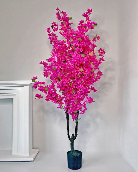 Искусственная розовая бугенвиллия 210 см в горшке — цветущее декоративное дерево для интерьера | Зображення 3