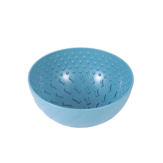 Миска WahoPet для собак для повільного годування пластикова блакитна