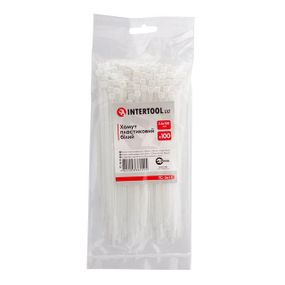 Хомут пластиковий 3,6*150 мм, білий, 100 од. INTERTOOL TC-3615