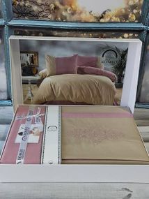 Постельное белье Romeo Vis.Bej gul Ранфорс Хлопок Евро размер