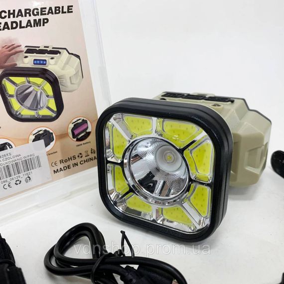 Акумуляторний ліхтар на голову із зарядним пристроєм 826X-XPE+8COB(White+Red) 1x18650 EJ-62 | Зображення 5