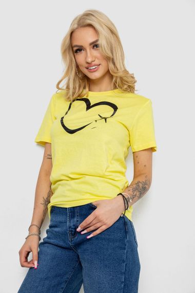 Футболка жіноча з принтом, колір жовтий, 238R554 | Зображення 2