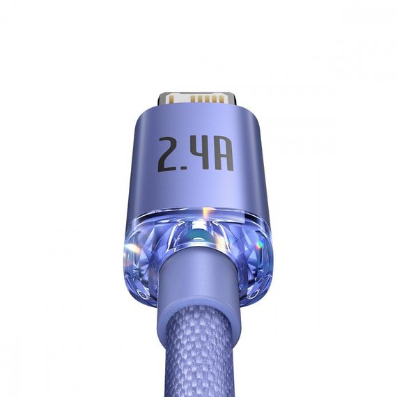 Кабель Baseus Crystal Shine Series Lightning 2.4A (2m), Синий, 2.0 м | Зображення 6