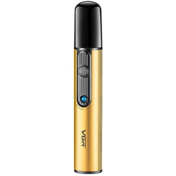 Аккумуляторный триммер 2 в 1 VGR V-626 GOLD для носа ушей роторный водонепроницаемый 2 насадки Золотистый | Зображення 2