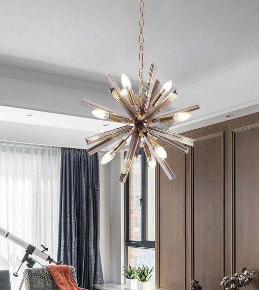 Люстра підвісна на 12 лампочок 26759 Хром 65-140х65х65 см. | Зображення 1