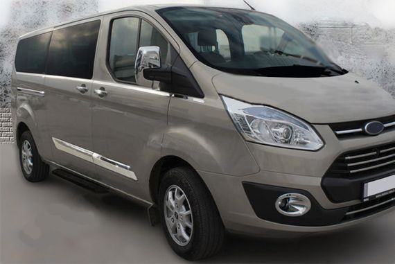 Молдинг дверний OmsaLine (5 шт, нерж.) для Ford Custom 2013-2024 рр | Зображення 1