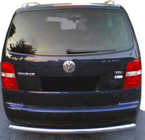 Задній захист AK002 (1 шт, нерж) для Volkswagen Touran 2003-2010 рр