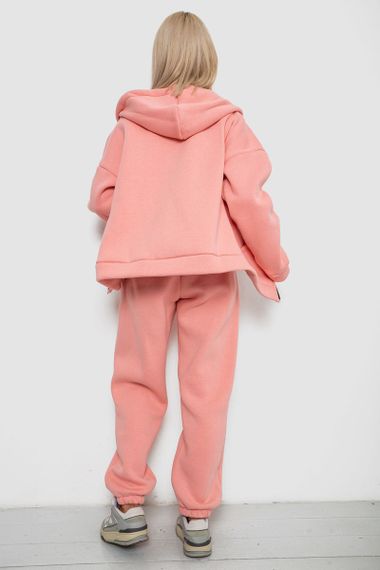 Спортивный костюм женский на флисе, цвет персиковый, 238R5715-1 | Зображення 3
