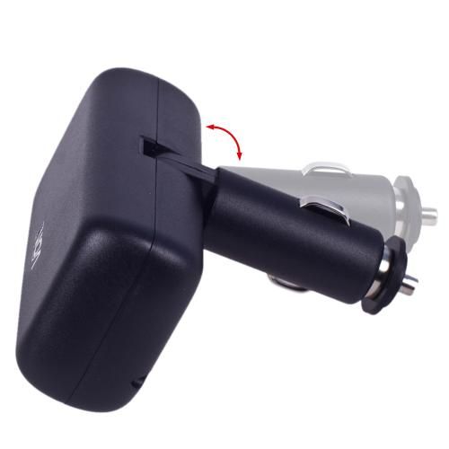 Розгалужувач (подовжувач) прикурювача VOIN 2 виходи +2USB 2400mA 12/24V SC-2004 змінний кут | Зображення 2