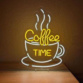 Неоновий світильник Coffee TIME 385х500 acr-n000115