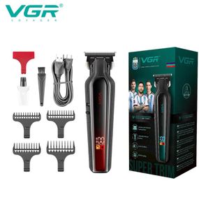 Профессиональный триммер для бороды и усов с керамикой VGR V-930 насадки 1-7 мм. Цвет: красный