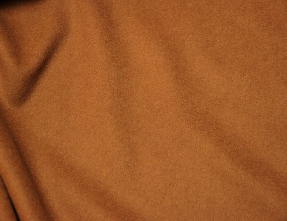 Пальтовая итальянская шерстяная натуральная однотонная ткань коричневого цвета MI 73 | Зображення 1
