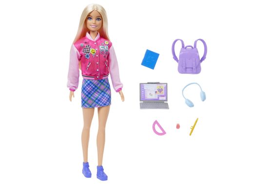 Лялька HRG84 "Шкільний стиль" з аксесуарами для навчання BARBIE FASHION AND BEAUTY | Зображення 1