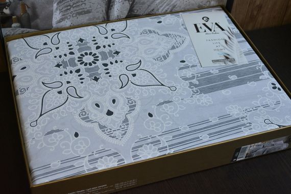 Постільна білизна EVA Ranforce 200 х 220 см. Albi Gri | Зображення 6
