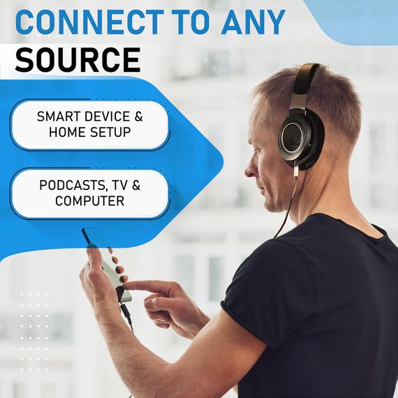 Навушники дротові Philips SHP9600 HiFi Over-ear Cable 3 м Black (SHP9600/00) | Зображення 1