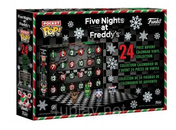 Адвент календар П'ять ночей у Фредді Funko Pop Five Nights at Freddy’s Advent Calendar Подарунковий набір фігурок Фанко Поп | Зображення 1