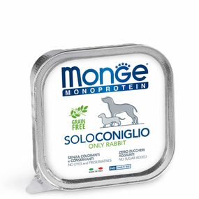 Корм Monge Monoprotein Dog Solo Rabbit вологий монопротеїновий із кроликом для собак усіх порід 150 гр