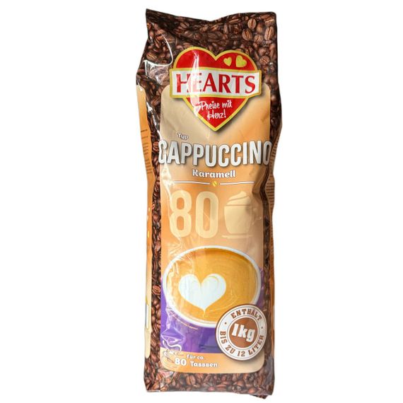 Напій кавовий розчинний кава капучіно зі смаком карамелі Hearts Cappuccino Karamell 1 кг