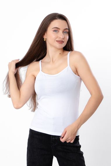 Майка жіноча (на бретельках) Носи своє 50 Білий (p-6752-49591) | Зображення 2