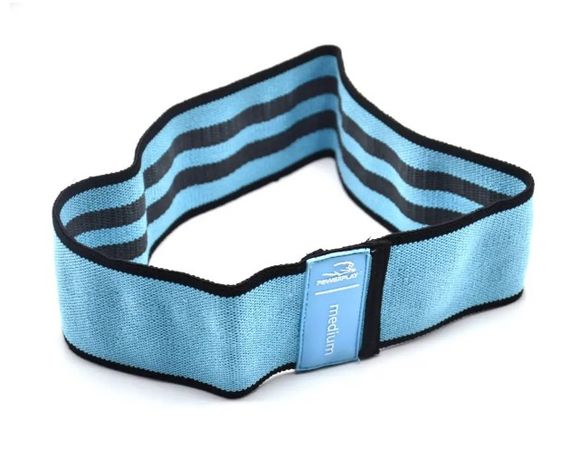 Тканева гумка для фітнесу та спорту PowerPlay 4111 Hip Band M Medium Блакитна (d_76cm) (PP_4111_Blue_M) | Зображення 4