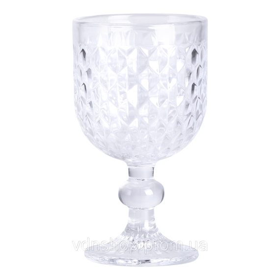 Набор бокалов для вина 6 шт по 220 мл на низкой ножке Прозрачный HP-19-104 | Зображення 1