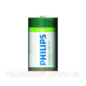 >Батарейка Philips R14/C Longlife