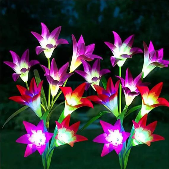 Уличный Садовый фонарь на солнечной батарее Лилия 74 см | Зображення 1