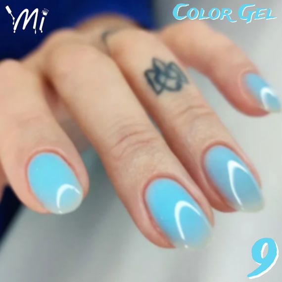 Гель для нарощення нігтів Mi Color Gel 9 (блакитний) 30мл