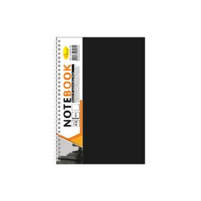 Блокнот А5 АП-1505, 80 листов, пружина сбоку Черный