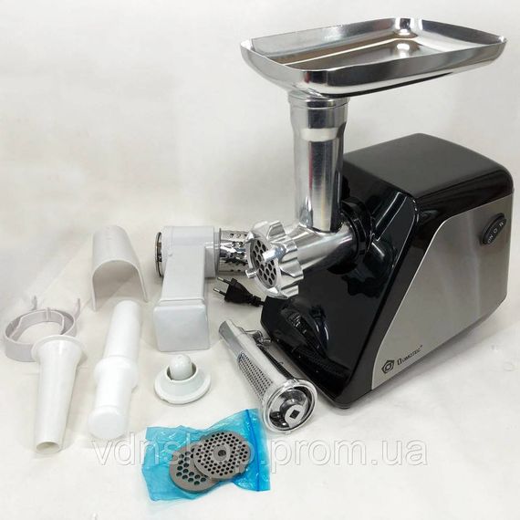Домашняя электромясорубка DOMOTEC, Бытовая мясорубка для фарша, Мясорубка реверс насадки JN-38 | Зображення 5