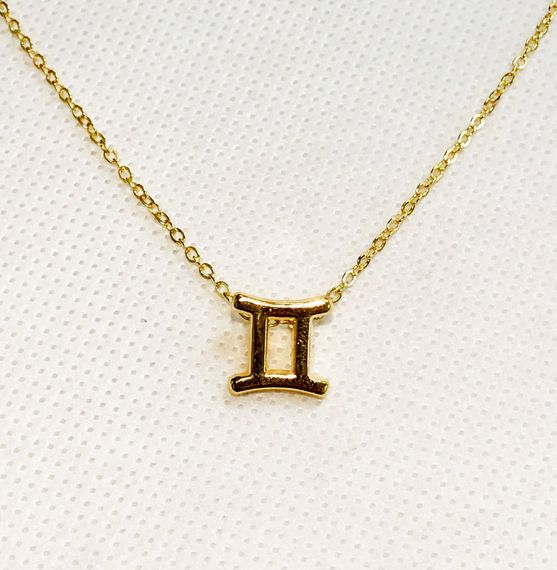 Кольє Primo з підвіскою знак зодіаку Gemini (Близнюки) - Gold | Зображення 1
