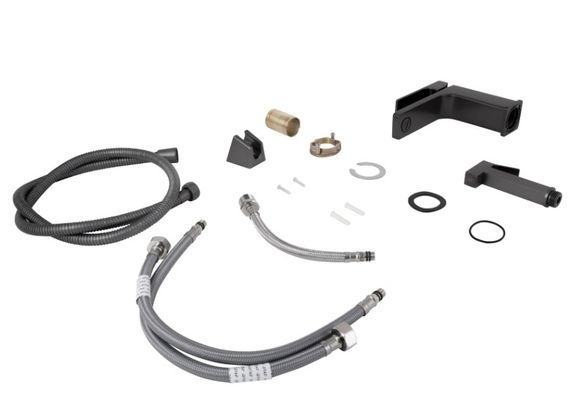 Змішувач для умивальника Qtap Gemini (з гігієнічним душем) Gunmetal Black PVD QTGEM272GMB45692 | Зображення 5