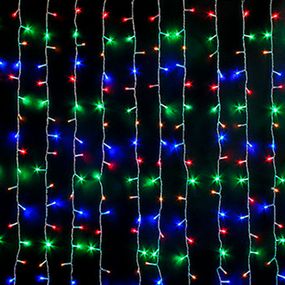 Гірлянда 240LED (Водоспад) Red / Green / Blue / Yellow, 2*2метра, прозора ізоляція, BOX