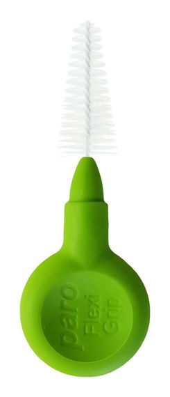 Міжзубні щітки paro® FLEXI-GRIP, середні, салатові, конічні (Ø щітки 3/8 мм, ДОО* 1.2 мм), 1уп. х 30 шт.