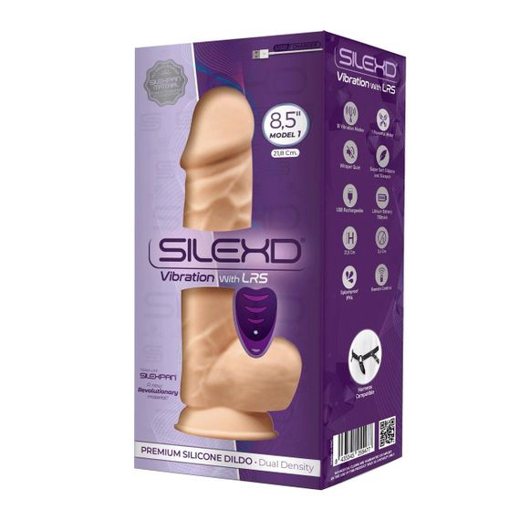 Фалоімітатор з вібрацією SilexD Norman Vibro Flesh (Model 1 size 8,5") + LRS, діаметр 5 см Sex Aura | Зображення 4
