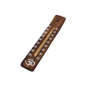 Подставка под аромапалочки из мангового дерева с выжженной отделкой Ом 5056368312847-3