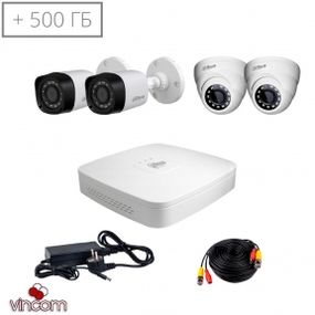Комплект видеонаблюдения Dahua HDCVI-22WD KIT  HDD500