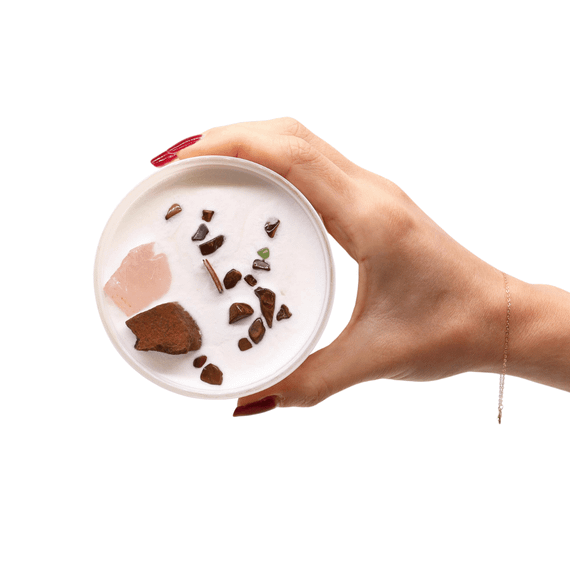 Свічка соєва з камінням  Сакральна Чакра дерев'яний гніт 360г Chakra 5056368333262 | Зображення 2