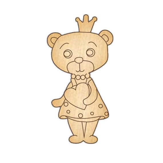 Заготовка броши для раскрашивания "Медвежонок-1" FDZB-033