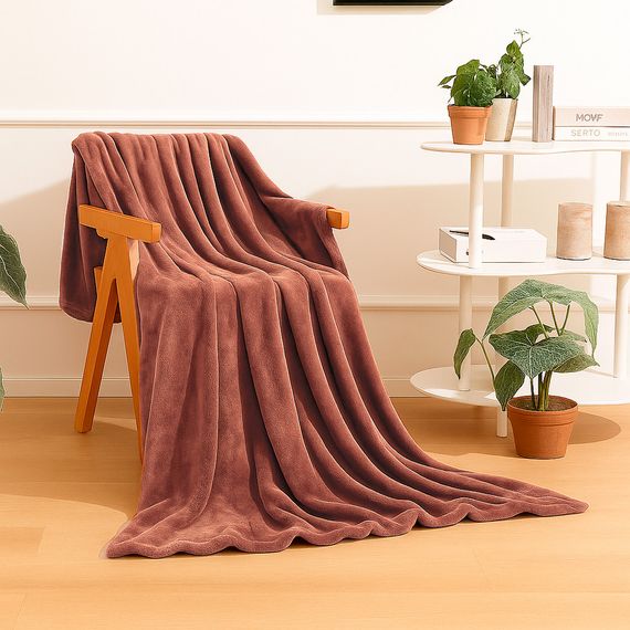 Плед флисовый бежевый Love You 200 x 220 см | Зображення 1