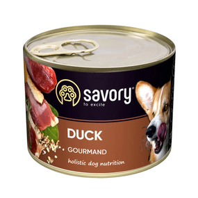 Вологий корм консерва Savory Adult Duck для дорослих собак, качка 200г