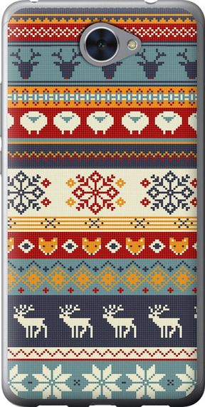 Чехол на Huawei Y7 2017 Рождественский орнамент "3303u-1019-17620"